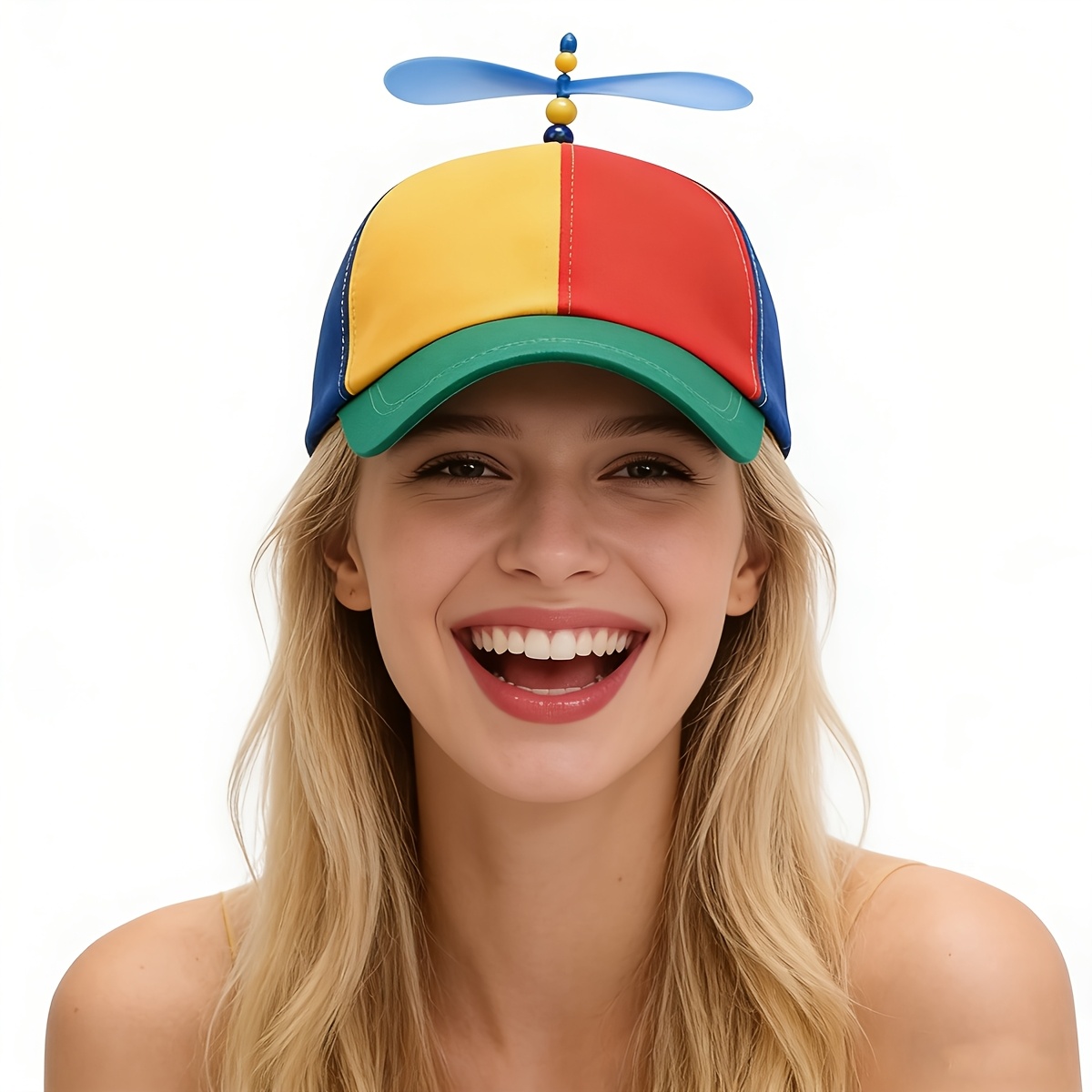 Cosplay Fireball Prop - Topi Baling-Baling Multiwarna Lucu untuk Dewasa