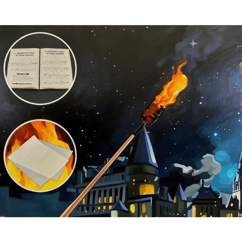Cosplay Flame Prop - Tongkat Sihir Elektronik Penghasil Api, Tongkat