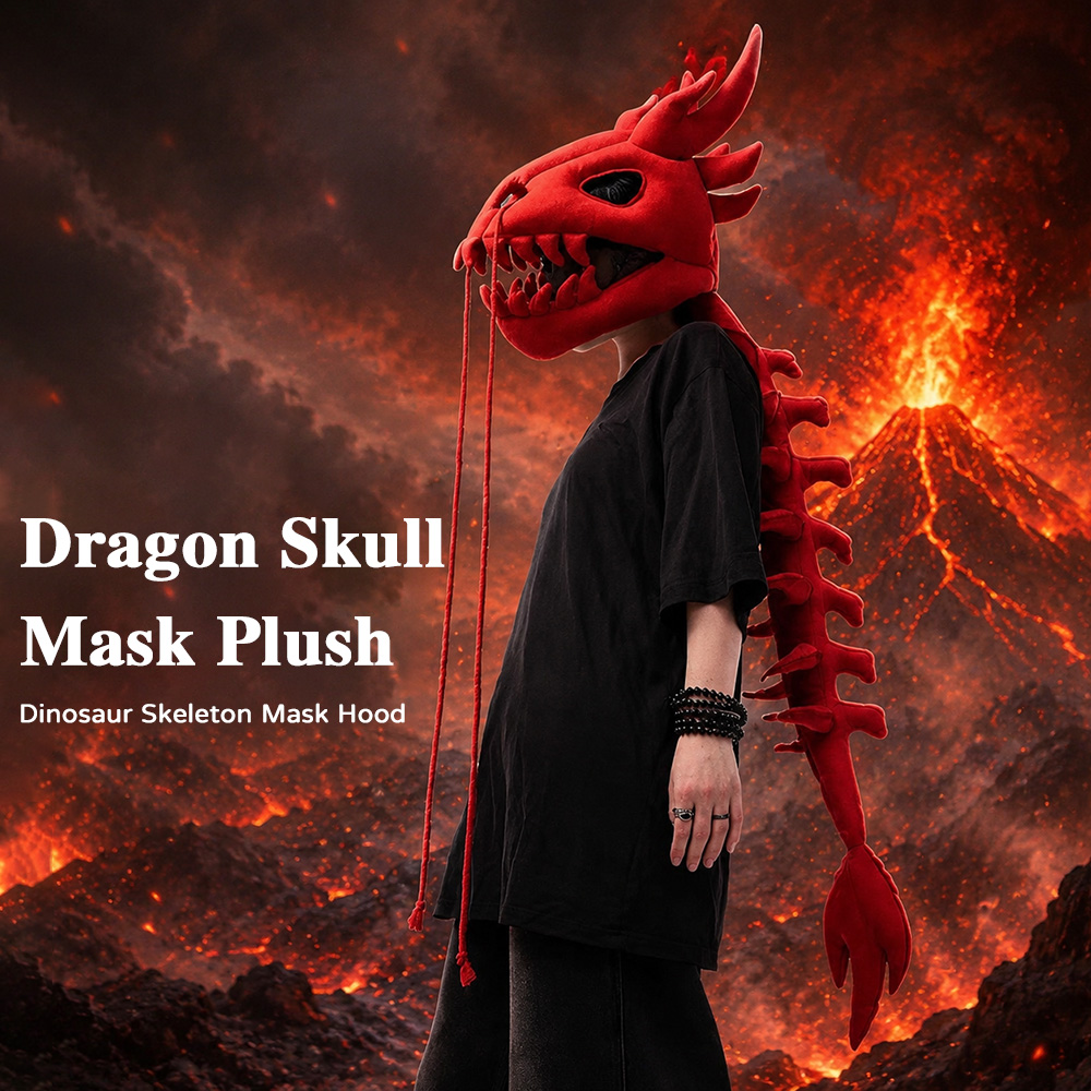 Topi Kepala Dinosaurus Berbulu - Easy Cosplay Prop ulasan dan harga