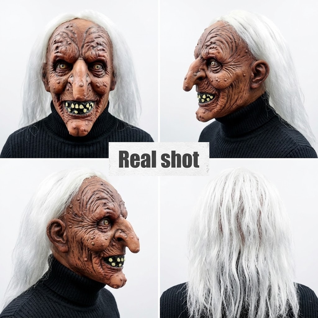 Topeng Lateks Penyihir Kreatif - Cosplay Prop Designer ulasan dan harga
